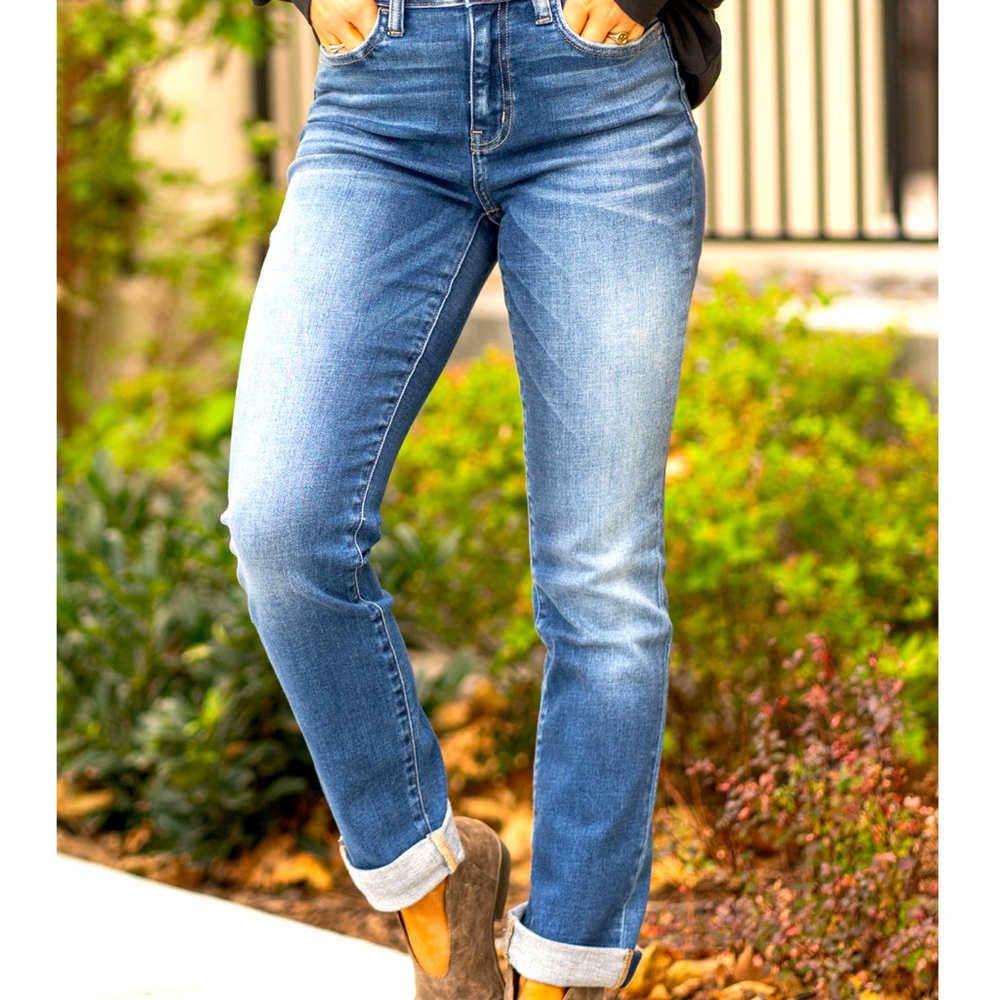 Flying Monkey Glory High Rise Rolled Straight jeans Size 24